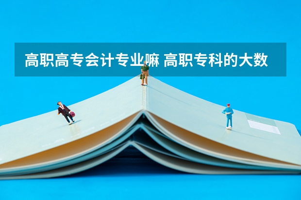 高职高专会计专业嘛 高职专科的大数据与会计专业是传统的会计专业吗？