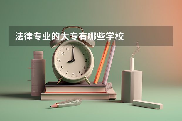 法律专业的大专有哪些学校