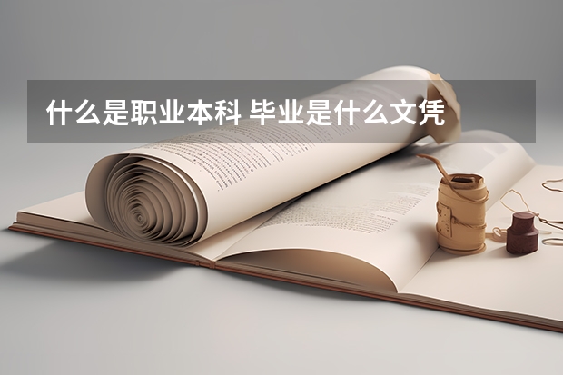 什么是职业本科 毕业是什么文凭