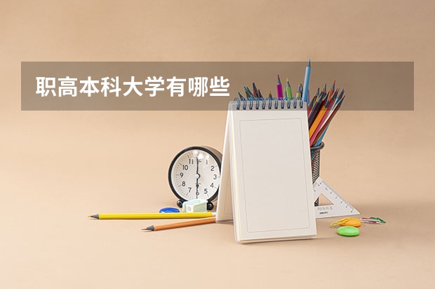 职高本科大学有哪些