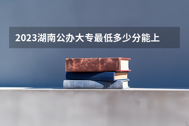 2023湖南公办大专最低多少分能上