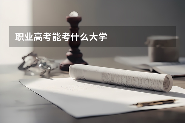 职业高考能考什么大学